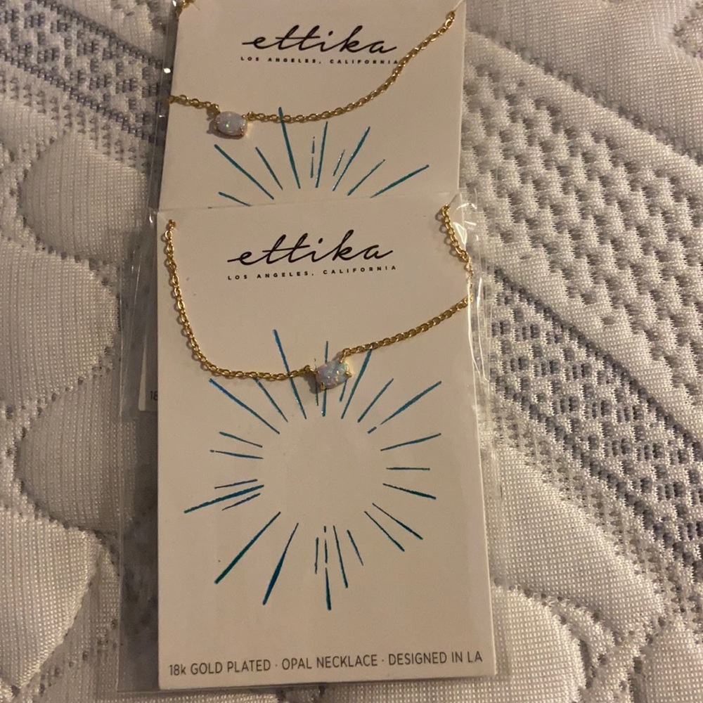ettika gold plated opal necklace one left
